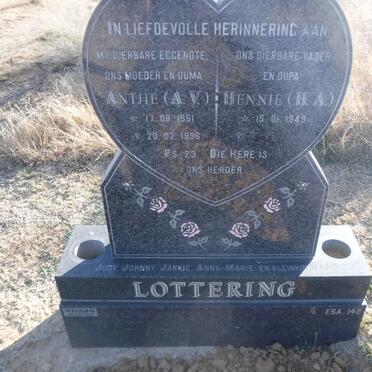 LOTTERING H.A. 1949- &amp; A.V. 1951-1996