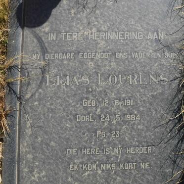 LOURENS Elias 1911-1984 &amp; Elizabeth Hermiena 1917-2003