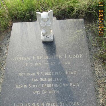 LUBBE Johan Frederiek 1970-1970