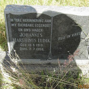 LUDIK Johannes Marthinus 1919-1956