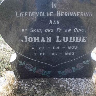 LUBBE Johan 1932-1993