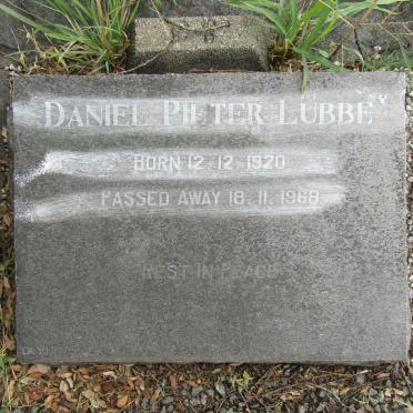 LUBBE Daniel Pieter 1920-1968