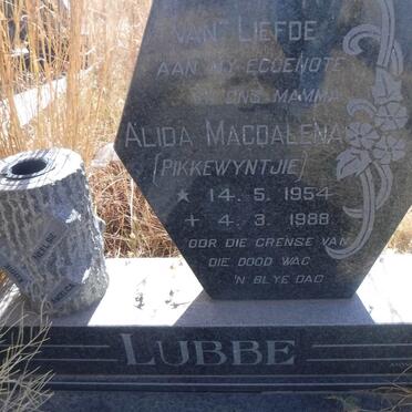 LUBBE Alida Magdalena 1954-1988