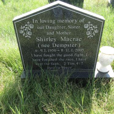 MACRAE Shirley nee DEMPSTER 1950-2005