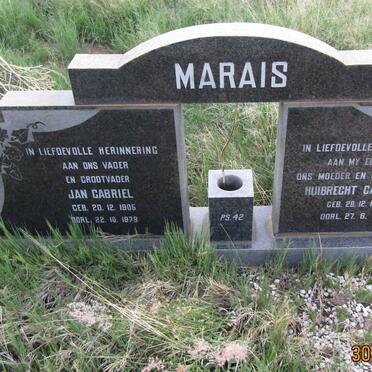 MARAIS Jan Gabriel 1905-1979 &amp; Huibrecht Catharina 1909-1976