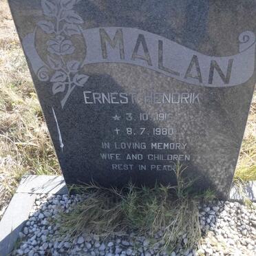 MALAN Ernest Hendrik 1916-1980