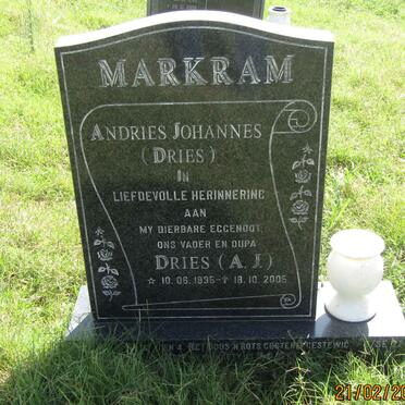 MARKRAM Andries Johannes 1935-2005