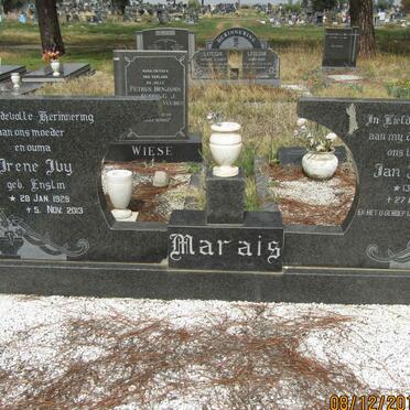 MARAIS Jan Johannes 1920-1980 &amp; Irene Ivy  ENSLIN 1928-2013