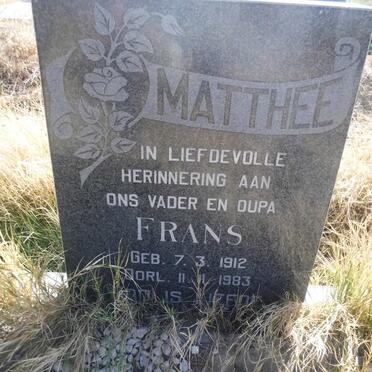 MATTHEE Frans 1912-1983