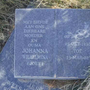 MARITZ Johanna Wilhelmina 1930-2002