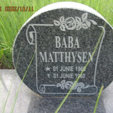 MATTHYSEN Baba 1960-1960