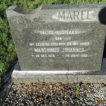 MAREE Marthinus Johannes 1926-1969