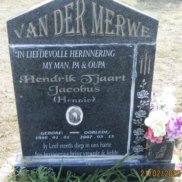 MERWE Hendrik Tjaart Jacobus, van der 1940-2007
