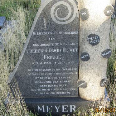 MEYER Frederik Dawid de Wet 1949-1972