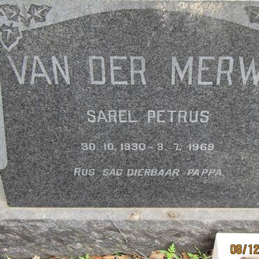 MERWE Sarel Petrus, van der 1930-1969