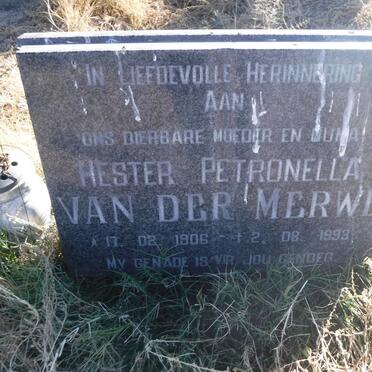MERWE Hester Petronella, van der 1906-1993