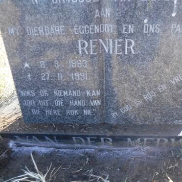 MERWE Renier, van der 1963-1991