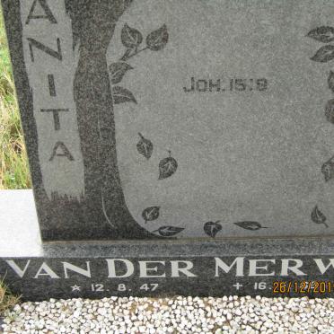 MERWE Anita, van der 1947-1969