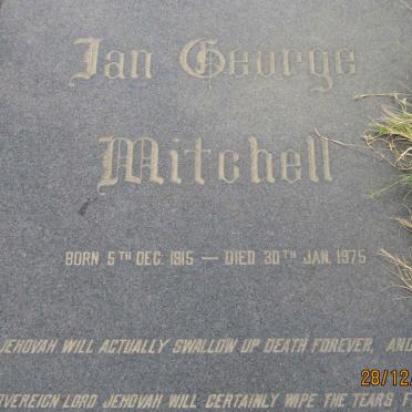 MITCHELL Jan George 1915-1975