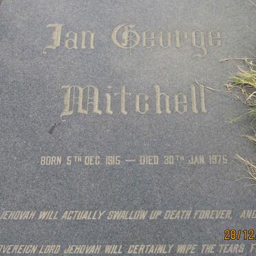 MITCHELL Jan George 1915-1975