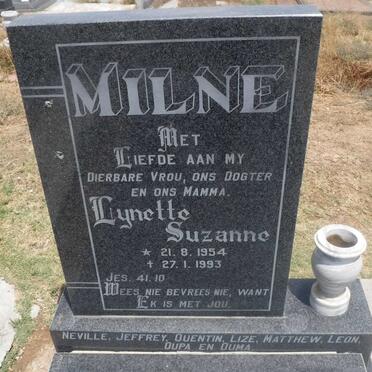 MILNE Lynette Suzanne 1954-1993