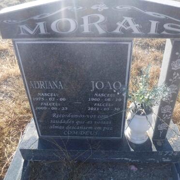 MORAIS Joao 1960-2011 &amp; Adriana 1973-2009