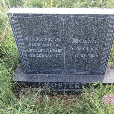 MOSTERT Mossie 1963-2003