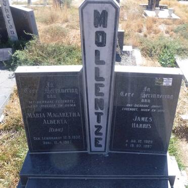 MOLLENTZE James Harris 1929-1997 &amp; Maria Magaretha Alberta LEIBBRANDT 1932-1987