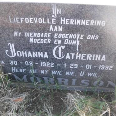 MORRISON Johanna Catherina 1922-1992