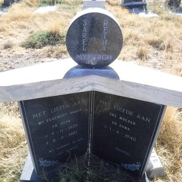MYBURGH Sarel 1939-1987 &amp; Retha 1940-
