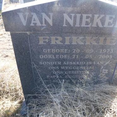 NIEKERK Frikkie, van 1973-2003