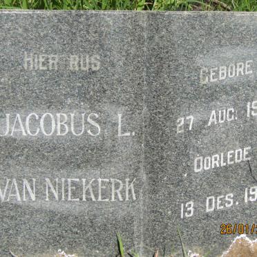 NIEKERK Jacobus L., van 1912-1966