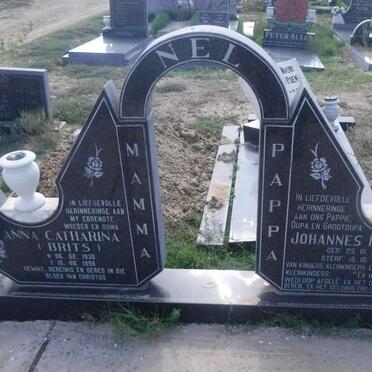 NEL Johannes Hendrik 1930-2002 &amp; Anna Catharina BRITS 1935-1996