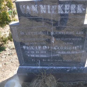 NIEKERK F.D., van 1928-2002 &amp; C. 1929-