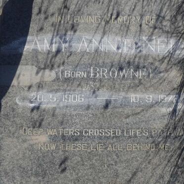 NEL Amy Annie nee BROWNE 1906-1978