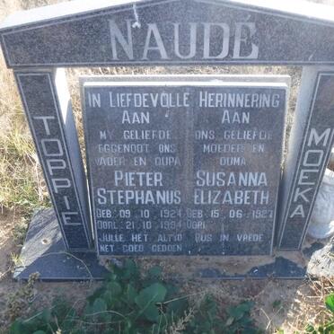 NAUDE Pieter Stephanus 1924-1994 &amp; Susanna Elizabeth 1927-