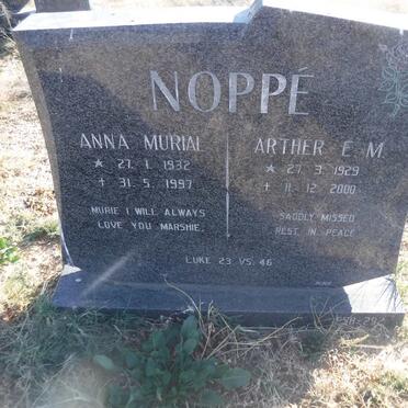 NOPPE Arther E.M. 1929-2000 &amp; Anna Murial 1932-1997