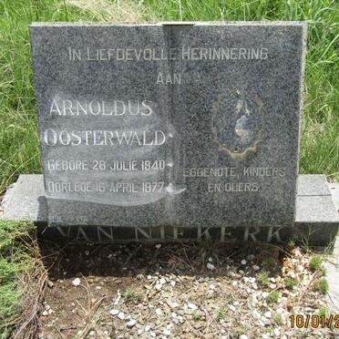 NIEKERK Arnoldus Oosterwald, van 1940-1977