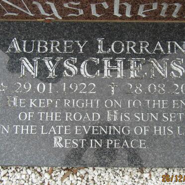 NYSCHENS Aubrey Lorraine 1922-2016
