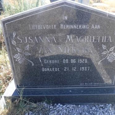 NIEKERK Susanna Magrietha, van 1928-1987