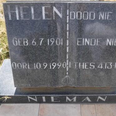NIEMAN Helen 1901-1990