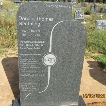 NEETHLING Donald Thomas 1926-2015