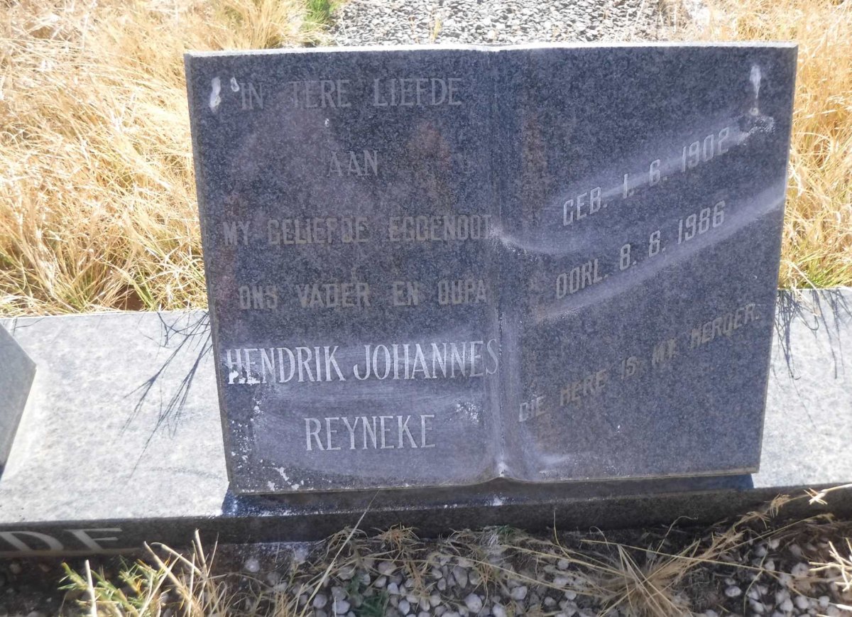 NAUDE Hendrik Johannes Reyneke 1902-1986 &amp; Naomi Orpa REYNEKE 1905-2002