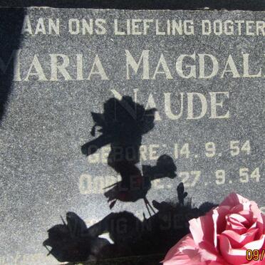 NAUDE Maria Magdalena 1954-1954