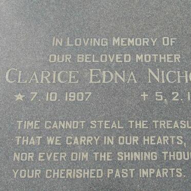 NICHOLL Clarice Edna 1907-1976