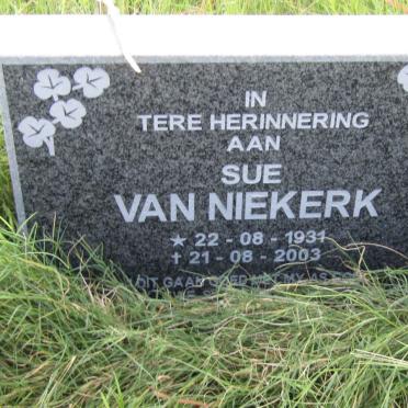NIEKERK Sue, van 1931-2003