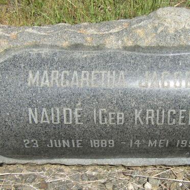 NAUDE Margaretha Jacoba nee KRUGER 1889-1958