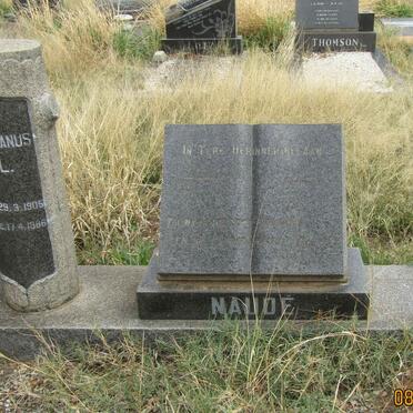 NAUDE Stefanus L. 1908-1986 &amp; Wilhelmina C. 1921-1969