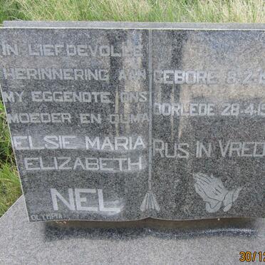 NEL Elsie Maria Elizabeth 1946-1990