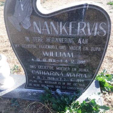 NANKERVIS William 1931-1998 &amp; Catharina Maria 1928-1999